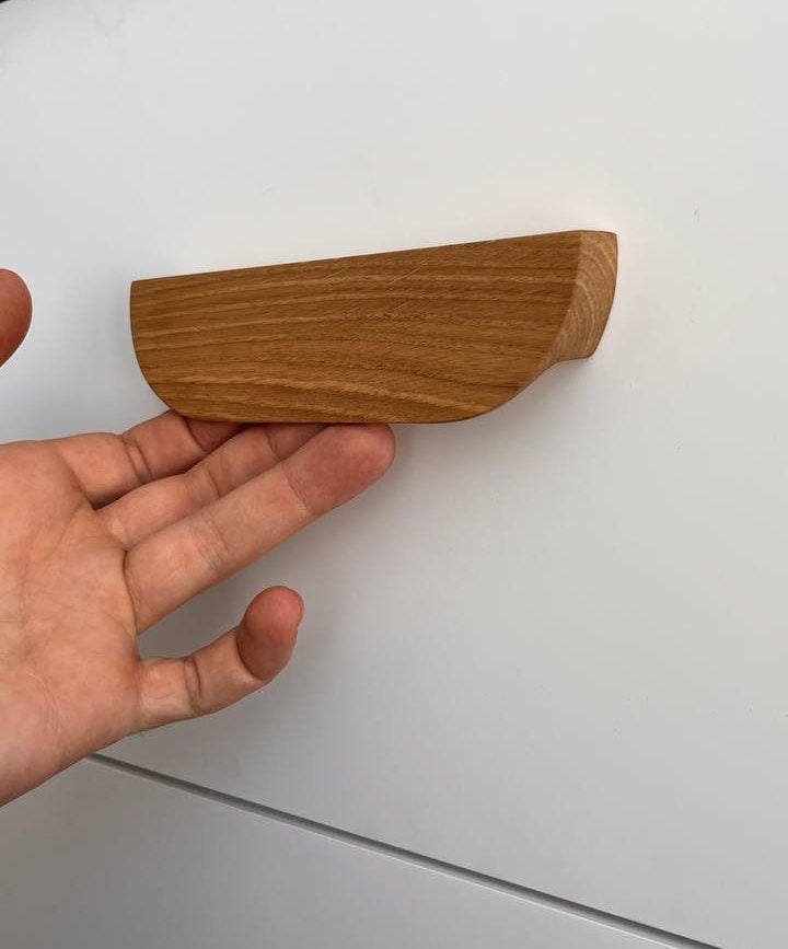 Oak Line Cabinet Handle – Slim Minimalist Wooden Drawer Pull