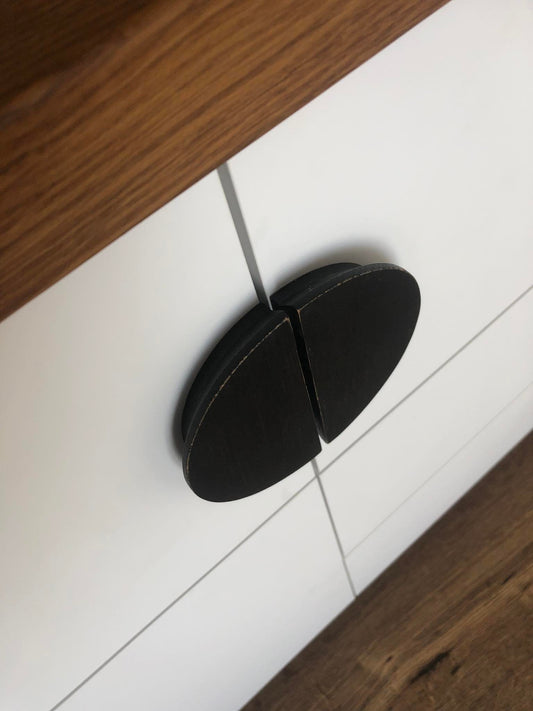 Half Moon Oak Handle – Solid Wood Cabinet Pull for Wardrobes and Drawers