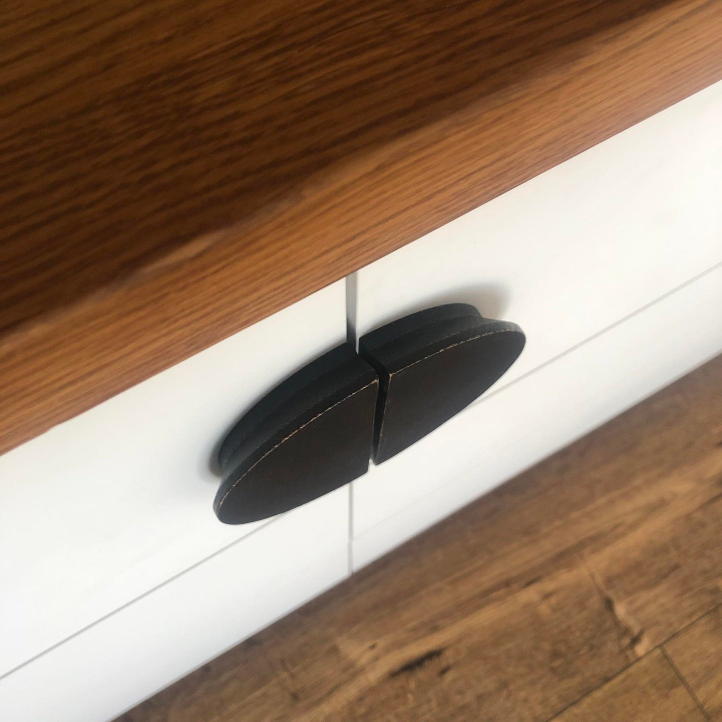 Half Moon Oak Handle – Solid Wood Cabinet Pull for Wardrobes and Drawers