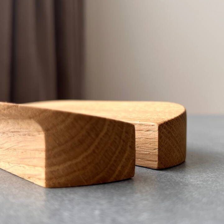Oak Line Cabinet Handle – Slim Minimalist Wooden Drawer Pull