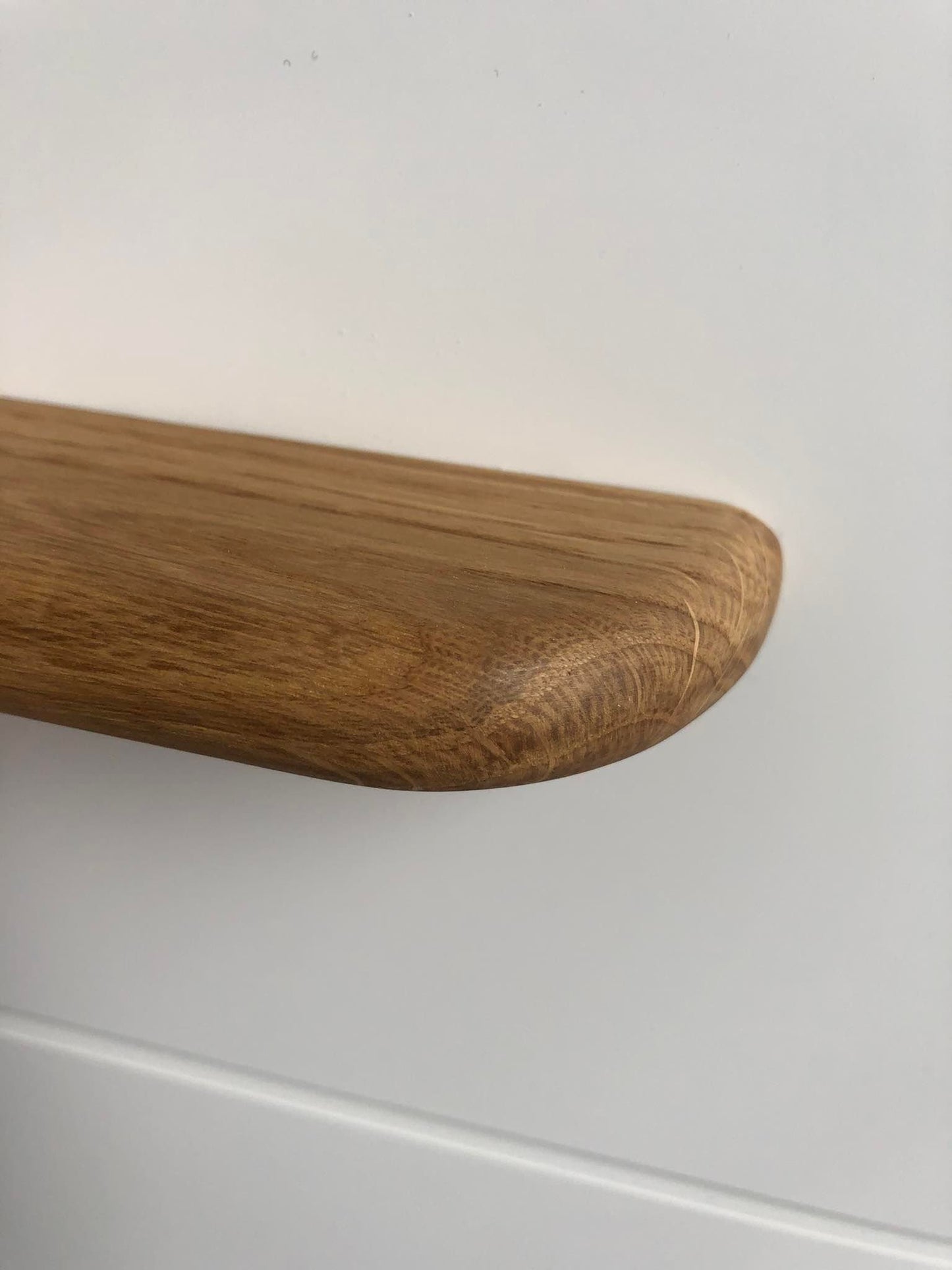 Ultra Thin Oak Cabinet Handle – Long Minimalist Wooden Drawer Pull