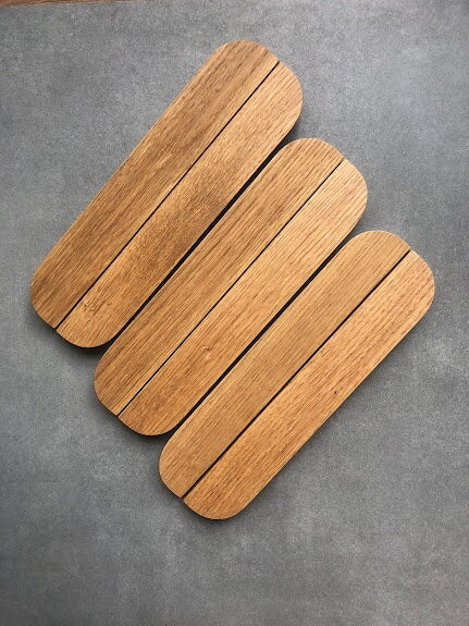 Long Oak Cabinet Handle – Slim Minimalist Wooden Drawer Pull