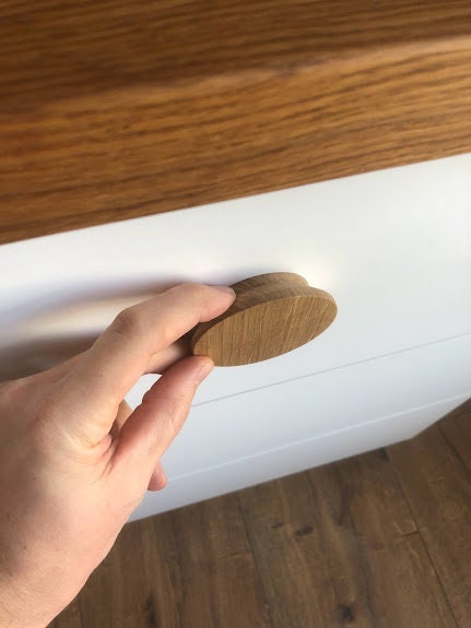 Half Circle Oak and Ash Handle – Wooden Door Pull for Cabinets and Wardrobes