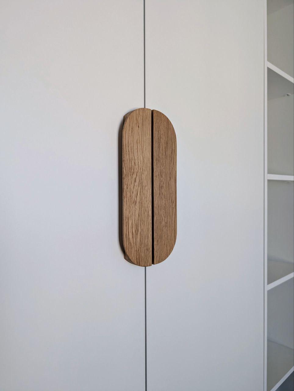 Oak Cabinet Handle – Long Minimalist Wooden Drawer Pull