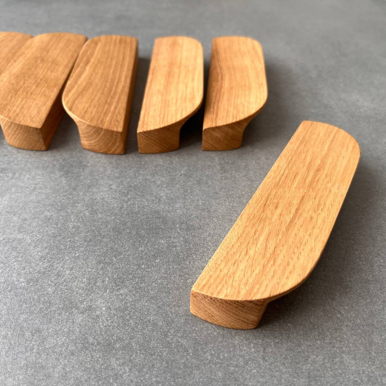 Oak Line Cabinet Handle – Slim Minimalist Wooden Drawer Pull