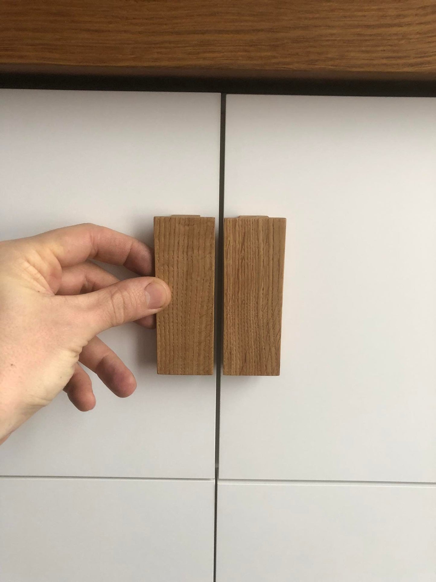 Line Oak Handle – Long Minimalist Wooden Drawer Pull