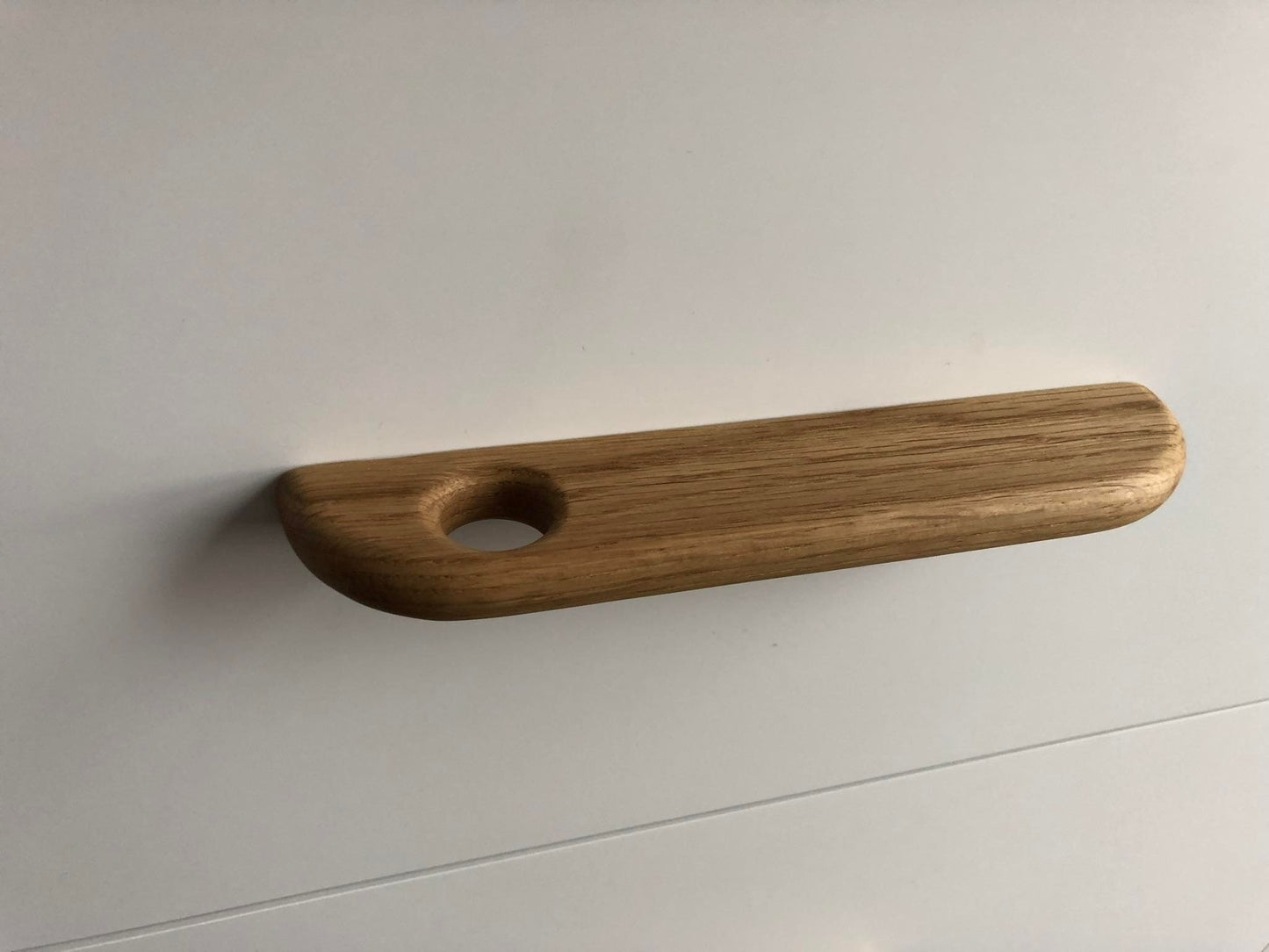 Thin Oak Handle – Long Minimalist Wooden Cabinet Pull