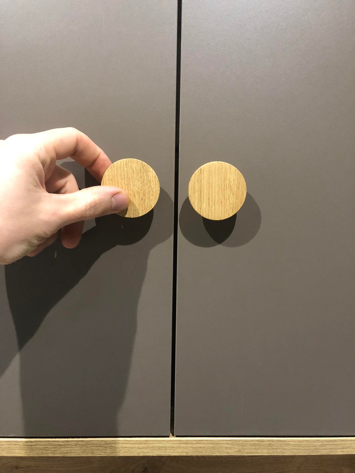Half Circle Oak and Ash Handle – Wooden Door Pull for Cabinets and Wardrobes