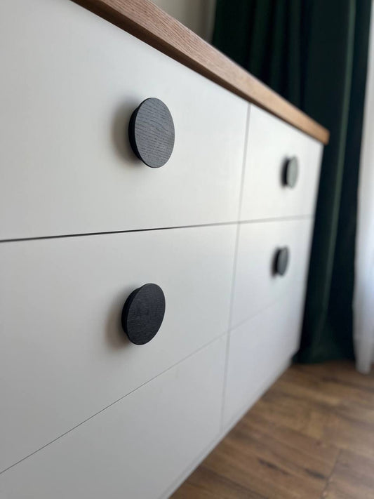 Half Moon Oak Handle – Solid Wood Semicircular Cabinet Pull (Single or Pair)