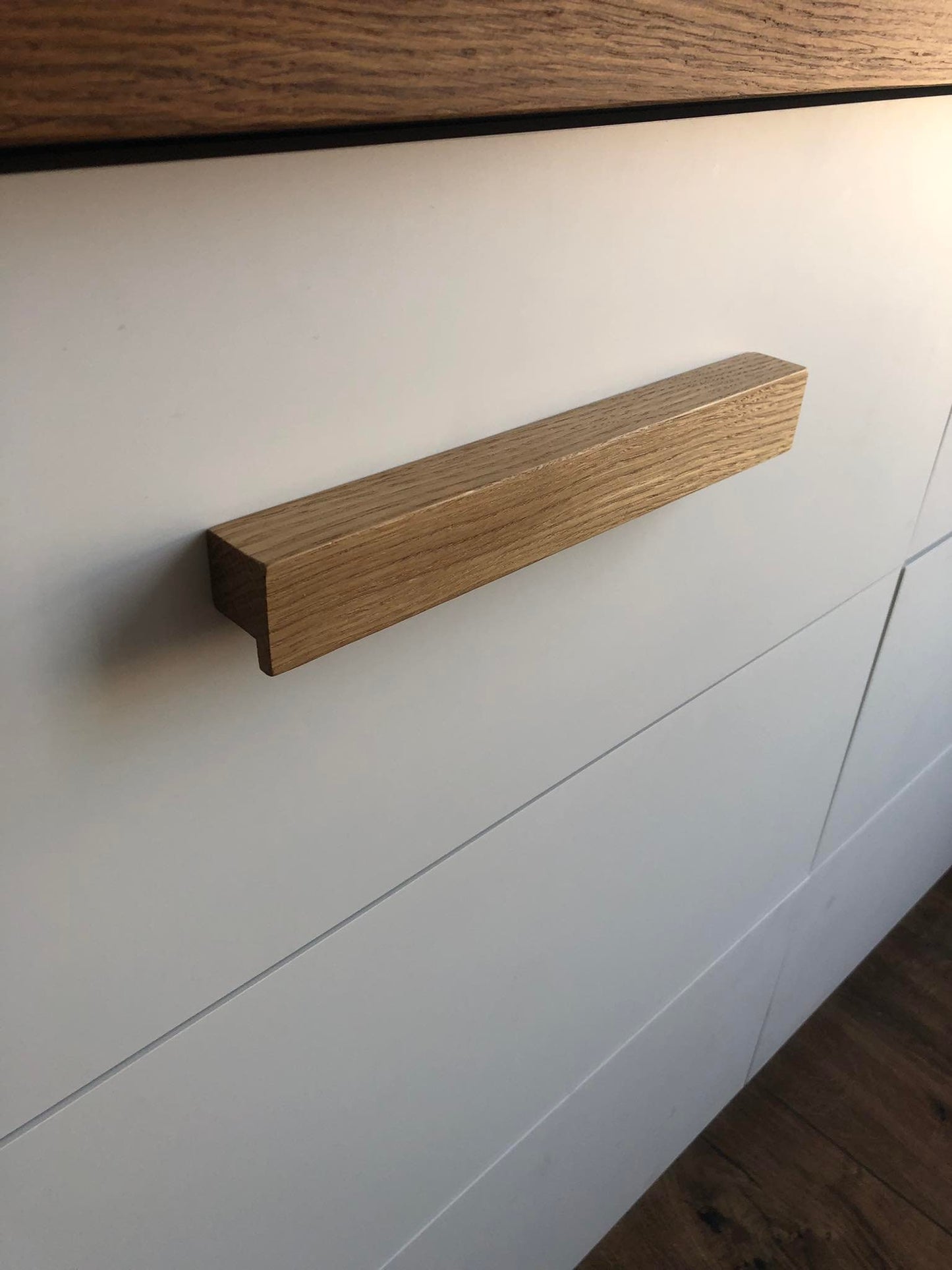 Ultra Thin Oak Handle – Long Minimalist Wooden Cabinet Pull