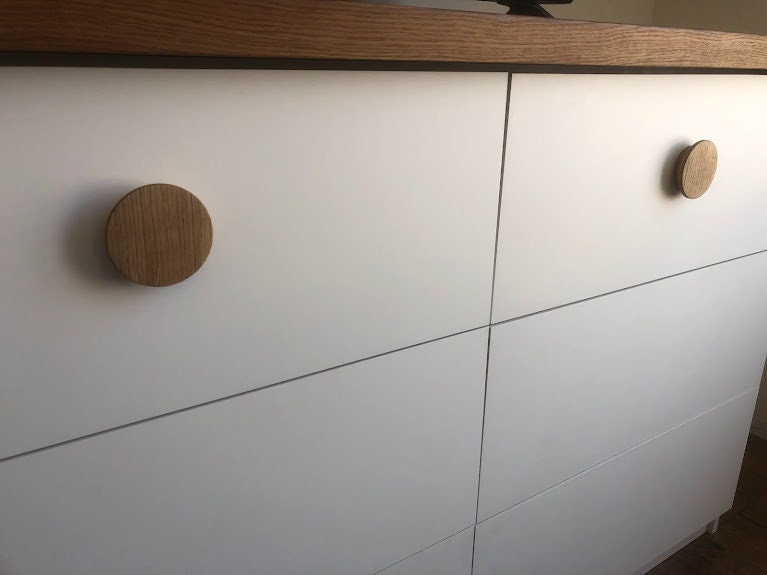 Half Circle Oak and Ash Handle – Wooden Door Pull for Cabinets and Wardrobes