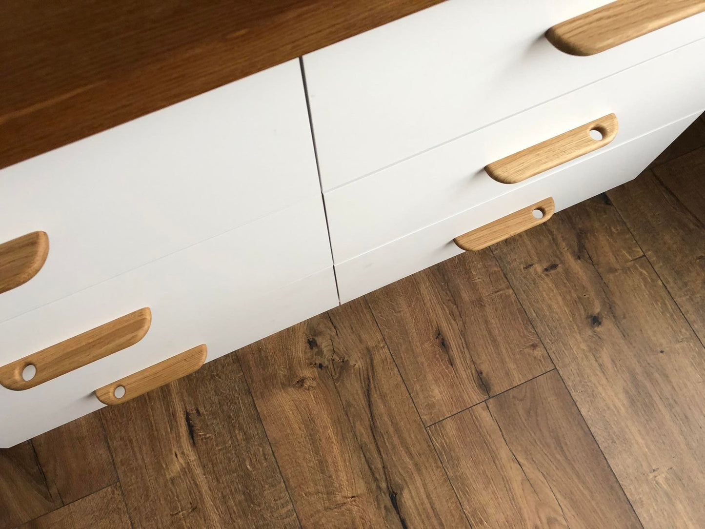 Thin Oak Handle – Long Minimalist Wooden Cabinet Pull