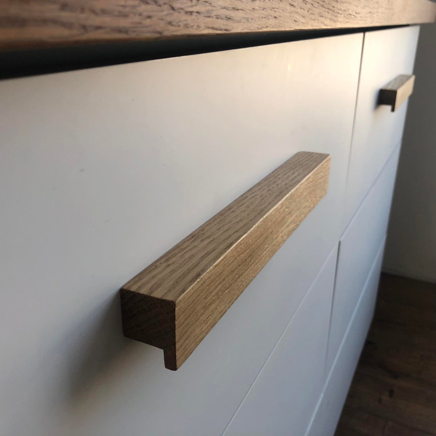 Ultra Thin Oak Handle – Long Minimalist Wooden Cabinet Pull