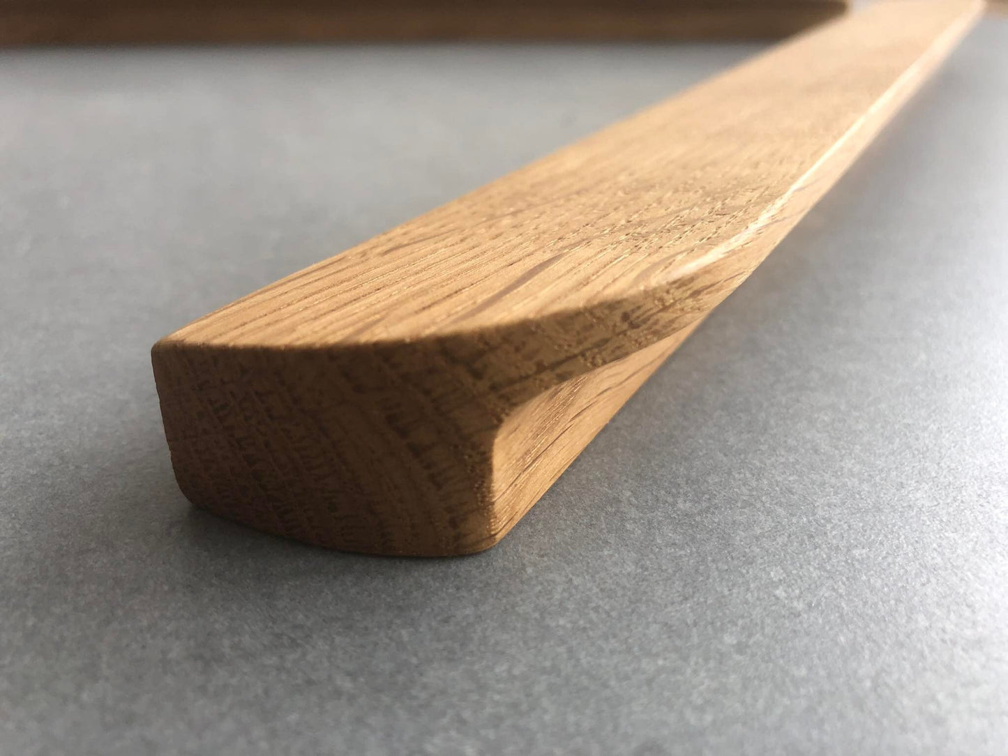 Long Oak Cabinet Handle – Slim Minimalist Wooden Drawer Pull