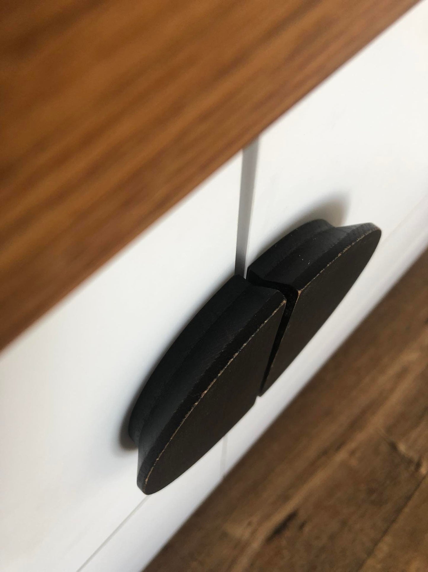 Half Moon Oak Handle – Solid Wood Cabinet Pull for Wardrobes and Drawers