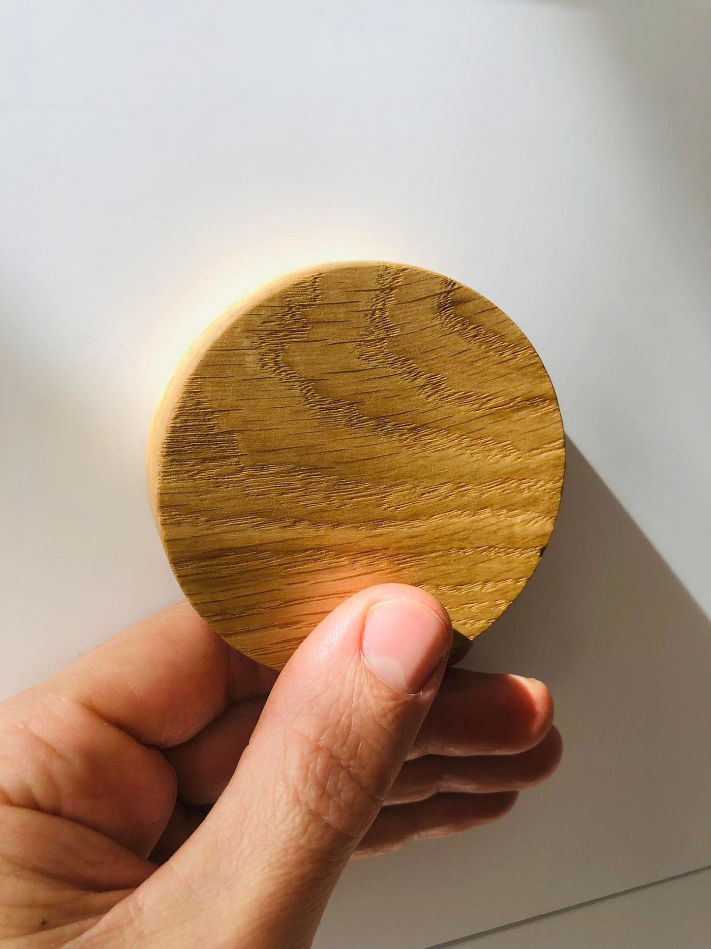 Slanted Oak Handle – Modern Wooden Pull for Cabinets and Furniture