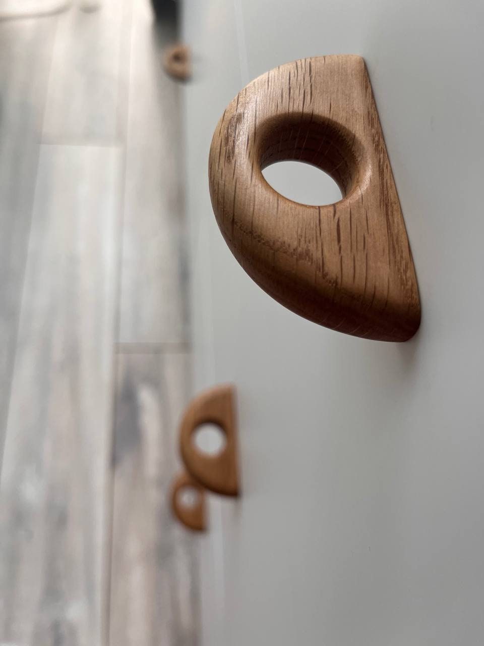 Slim Oak Handle 3" – Minimalist Wooden Cabinet Pull