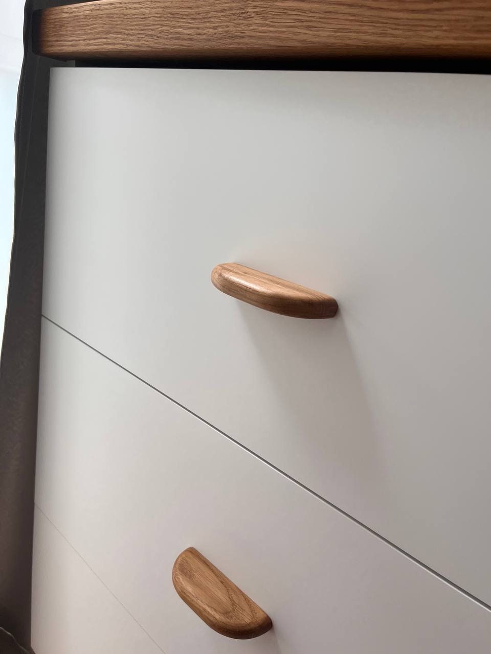 Slim Oak Cabinet Handle – Minimalist Wooden Drawer Pull