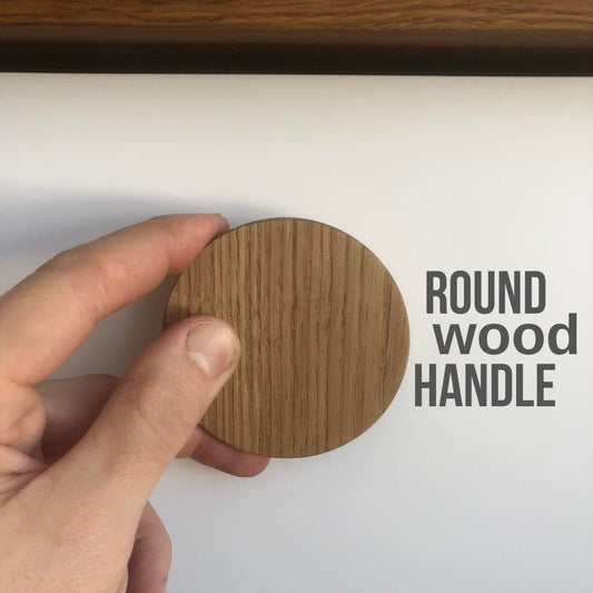 Half Circle Oak and Ash Handle – Wooden Door Pull for Cabinets and Wardrobes