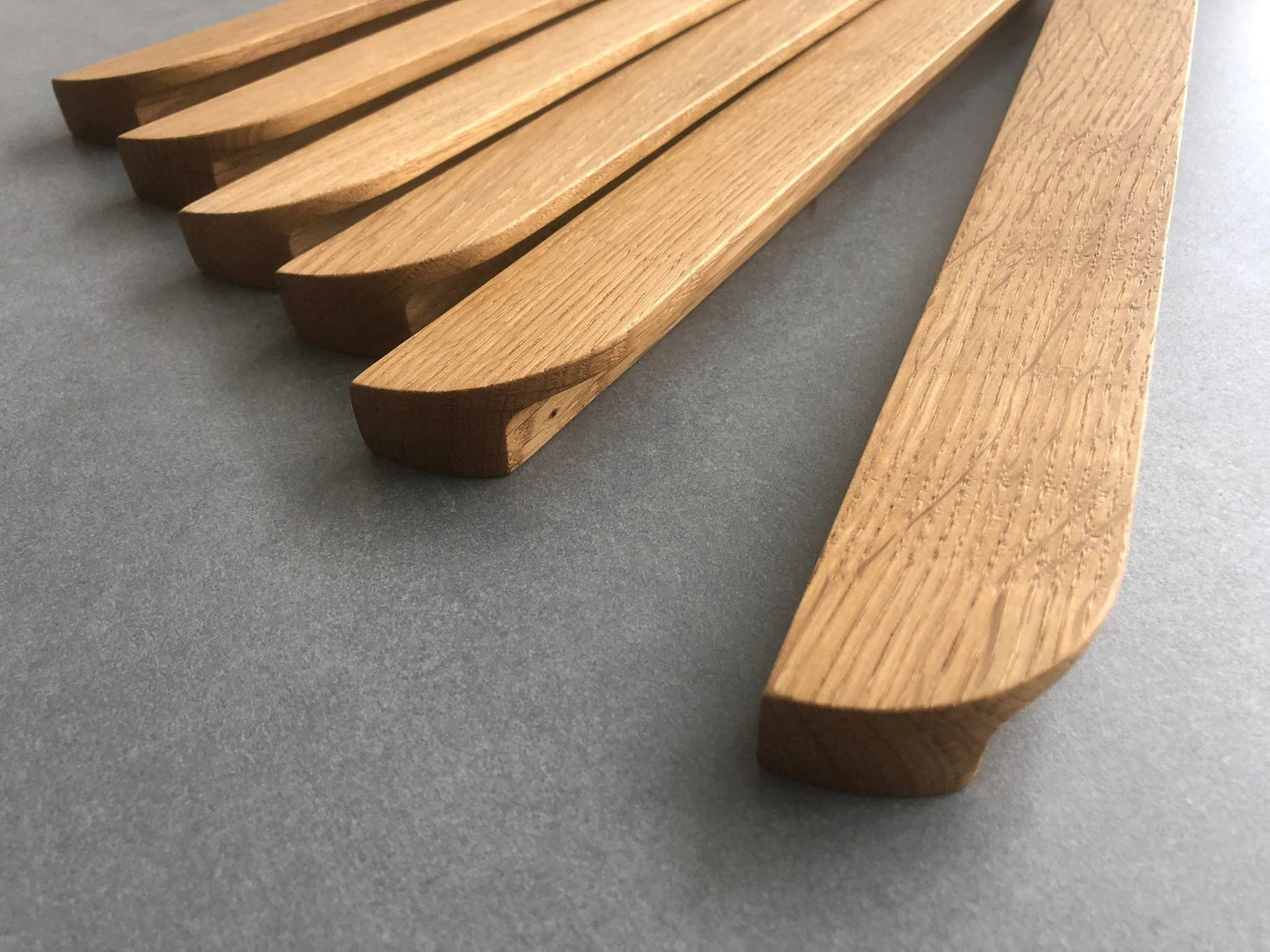 Long Oak Cabinet Handle – Slim Minimalist Wooden Drawer Pull