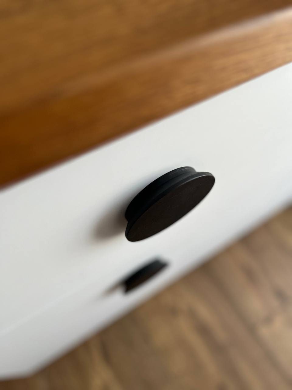 Half Moon Oak Handle – Solid Wood Semicircular Cabinet Pull (Single or Pair)