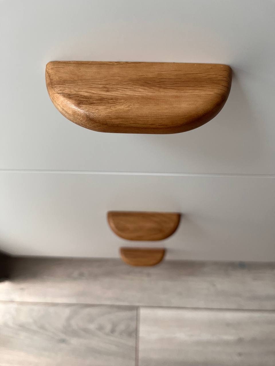 Slim Oak Cabinet Handle – Minimalist Wooden Drawer Pull
