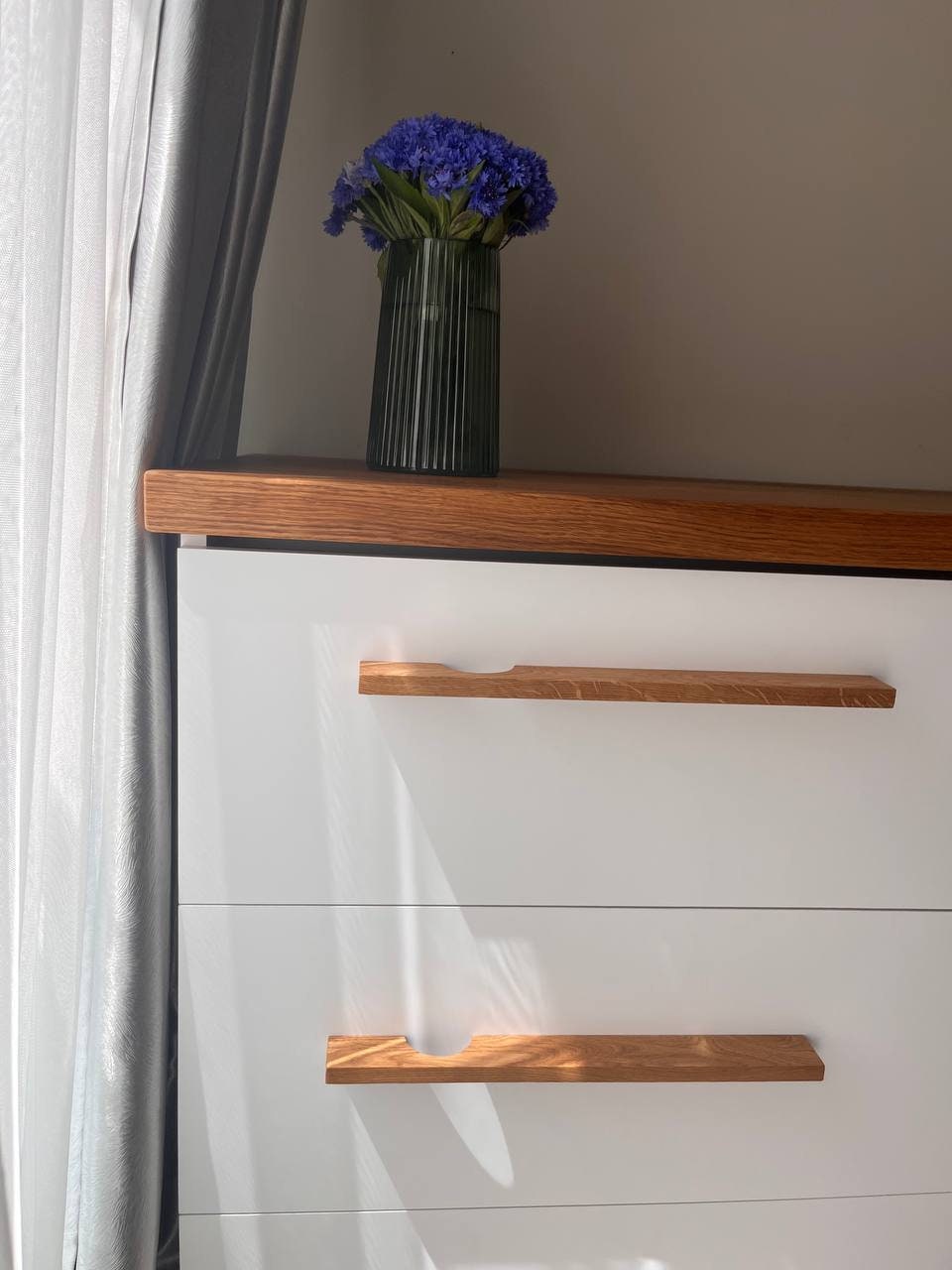 Line Oak Handle – Long Minimalist Wooden Cabinet Pull