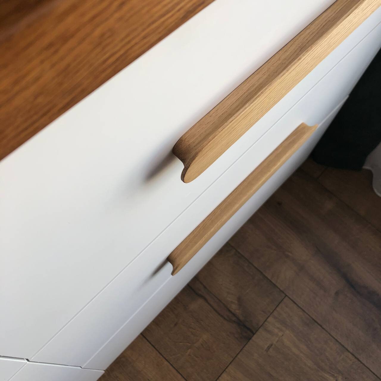 Oak Cabinet Handle – Long Minimalist Wooden Drawer Pull