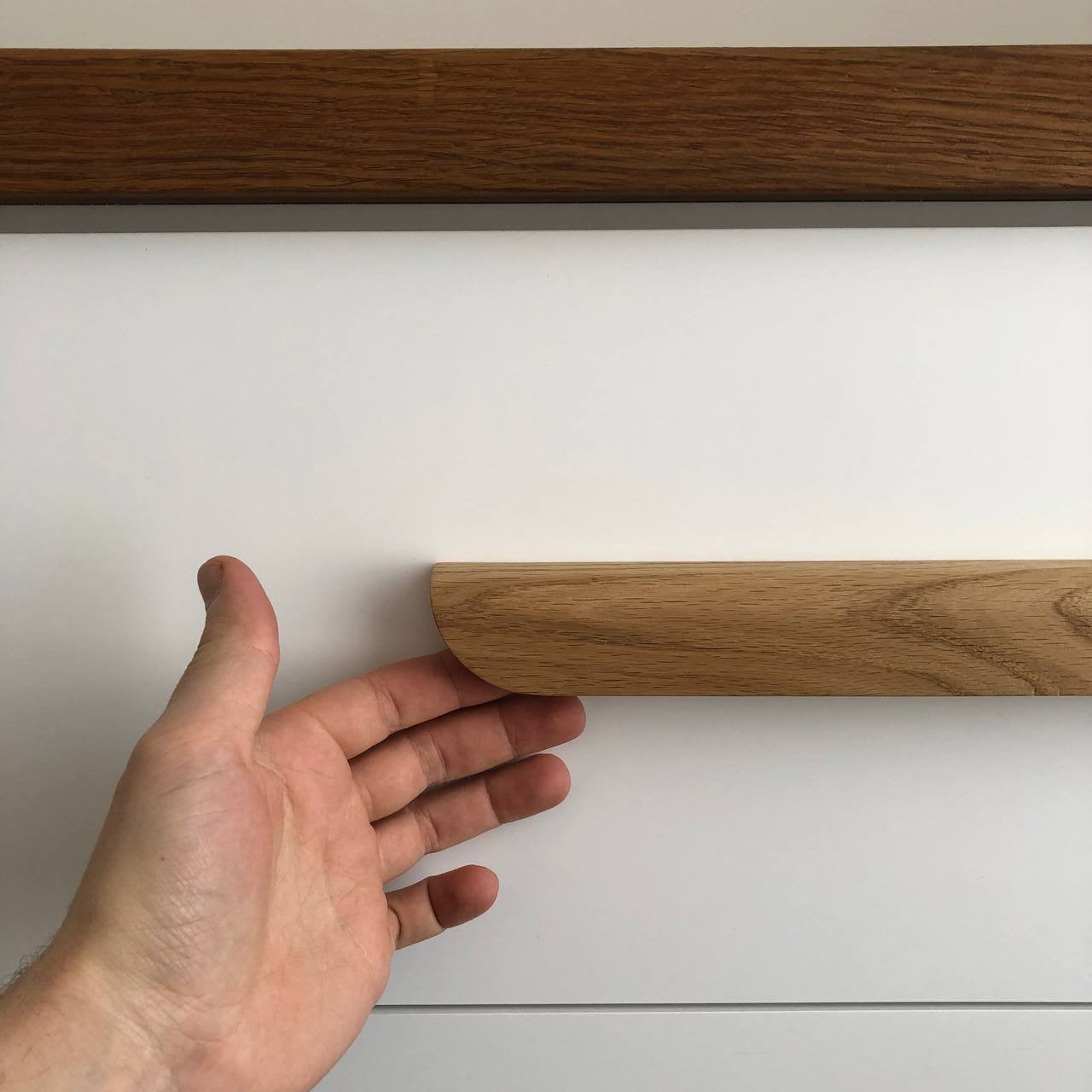 Oak Line Handle – Long Minimalist Wooden Cabinet Pull