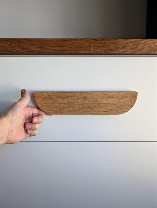 Oak Cabinet Handle – Long Minimalist Wooden Drawer Pull