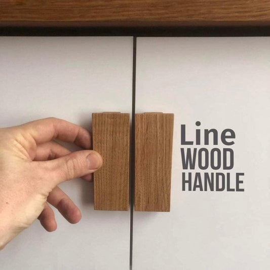 Line Oak Handle – Long Minimalist Wooden Drawer Pull