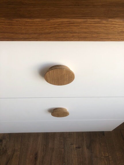 Half Circle Oak and Ash Handle – Wooden Door Pull for Cabinets and Wardrobes